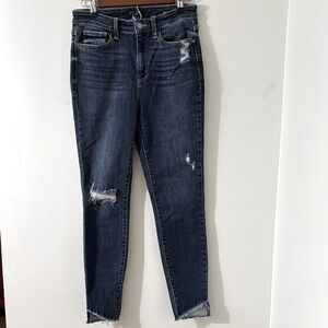 Judy Blue Skinny Fit Raw Distressed Hem Jeans Size 7/28